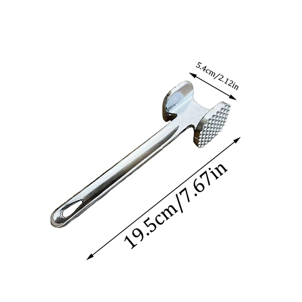 Marteau attendrisseur de viande 19cm, alliage d'aluminium domestique, maillet métallique pour Steak,