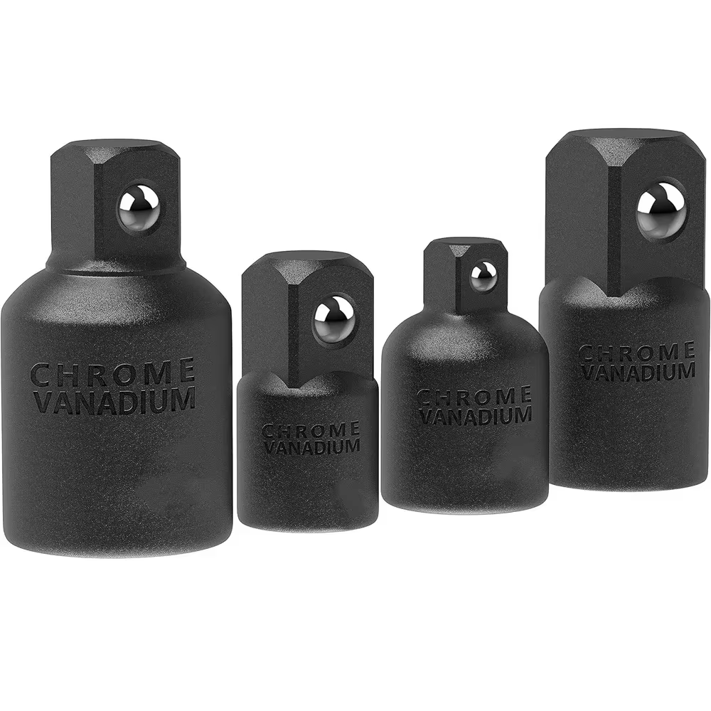 Ensemble d'adaptateurs de douilles à choc 4 pièces (1/2\", 3/8\", 1/4\") pour clé à choc et perceuse