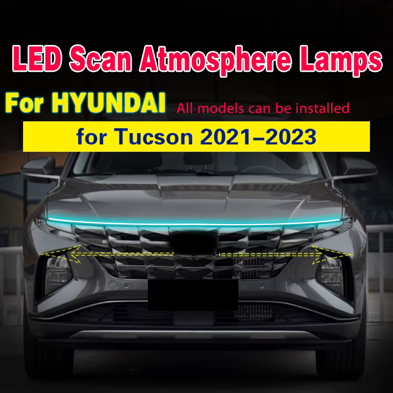 1 pièces feux de jour pour Hyundai Tucson 2021-2023 LED DRL voiture antibrouillard feux de jour auto