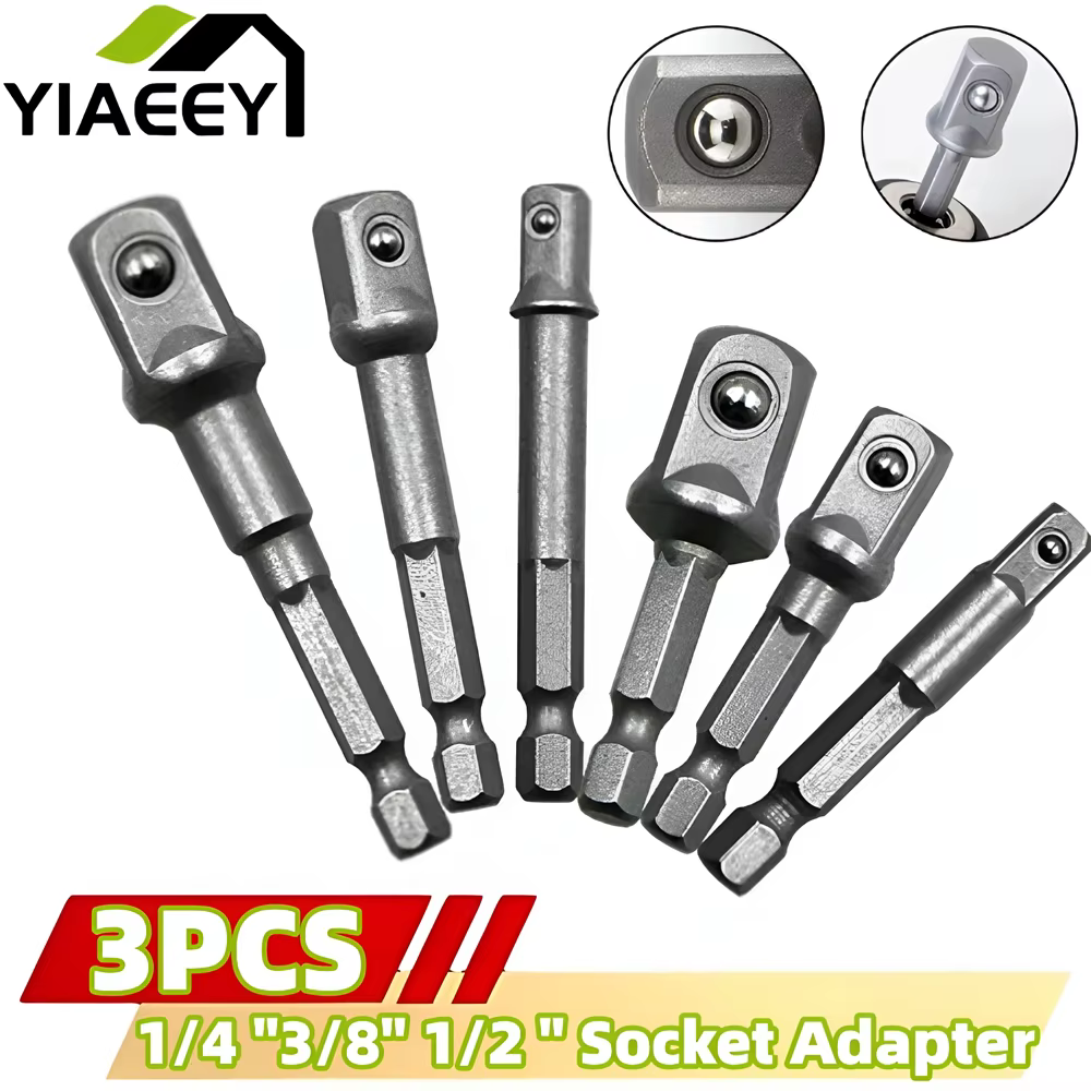 Adaptateur de douille en acier au chrome vanadium, tige Seth EX à 1/4 "3/8" 1/2 ", mèches d'extensio