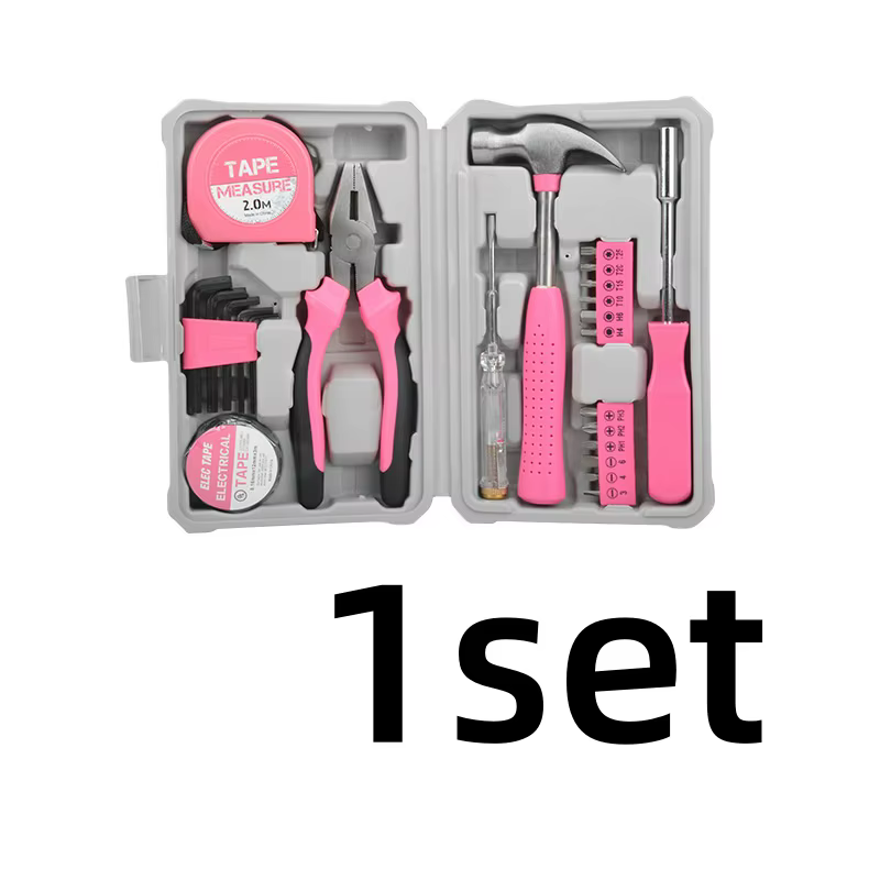1 ensemble de kits d'outils ménagers (chaque ensemble contient 24 pièces) – Petite boîte à outils mu
