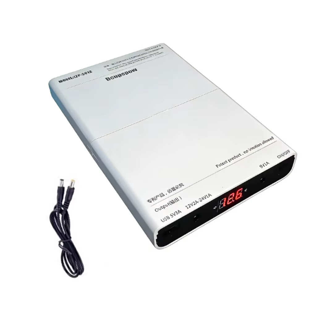 Boîtier d'alimentation DC UPS pour 12 piles 18650, kit de batterie externe DIY, sortie 5V 9V 12V, al