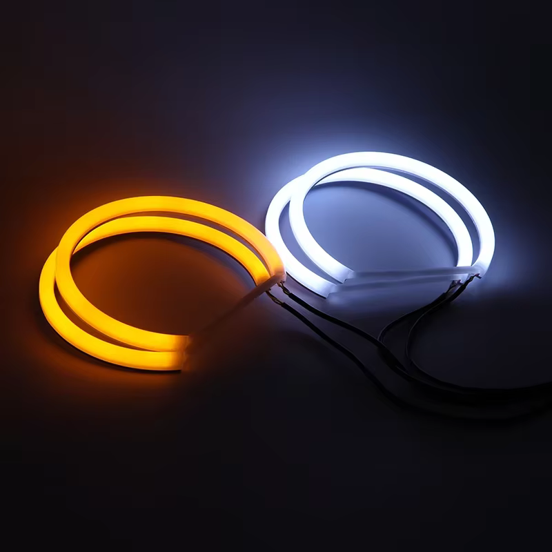 Pour BMW série 5 E39 525i 528i 530i 540i blanc jaune double et blanc coton LED Angel Eyes Kit anneau