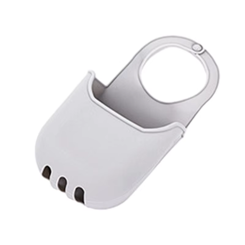 L69A pochette rangement d'évier en Silicone, rangement pour tentures d'évier, porte-éponge, égouttoi