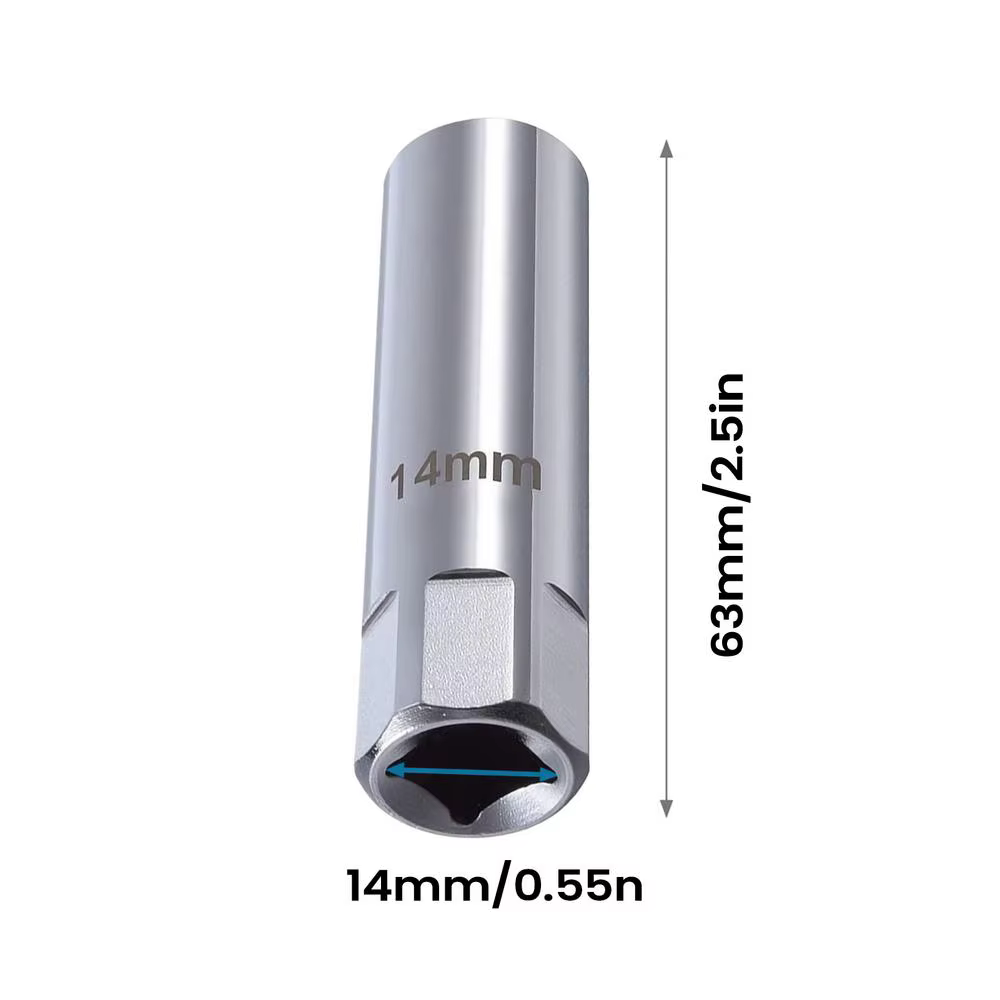 Clé à douille pour bougies d'allumage, adaptateur 14mm 16mm, kit d'installation, de remplacement et 