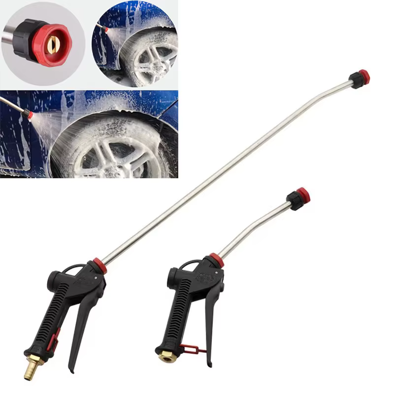 Lance à mousse pour pistolet de pulvérisation, avec buse en acier inoxydable et raccord à barbe pour