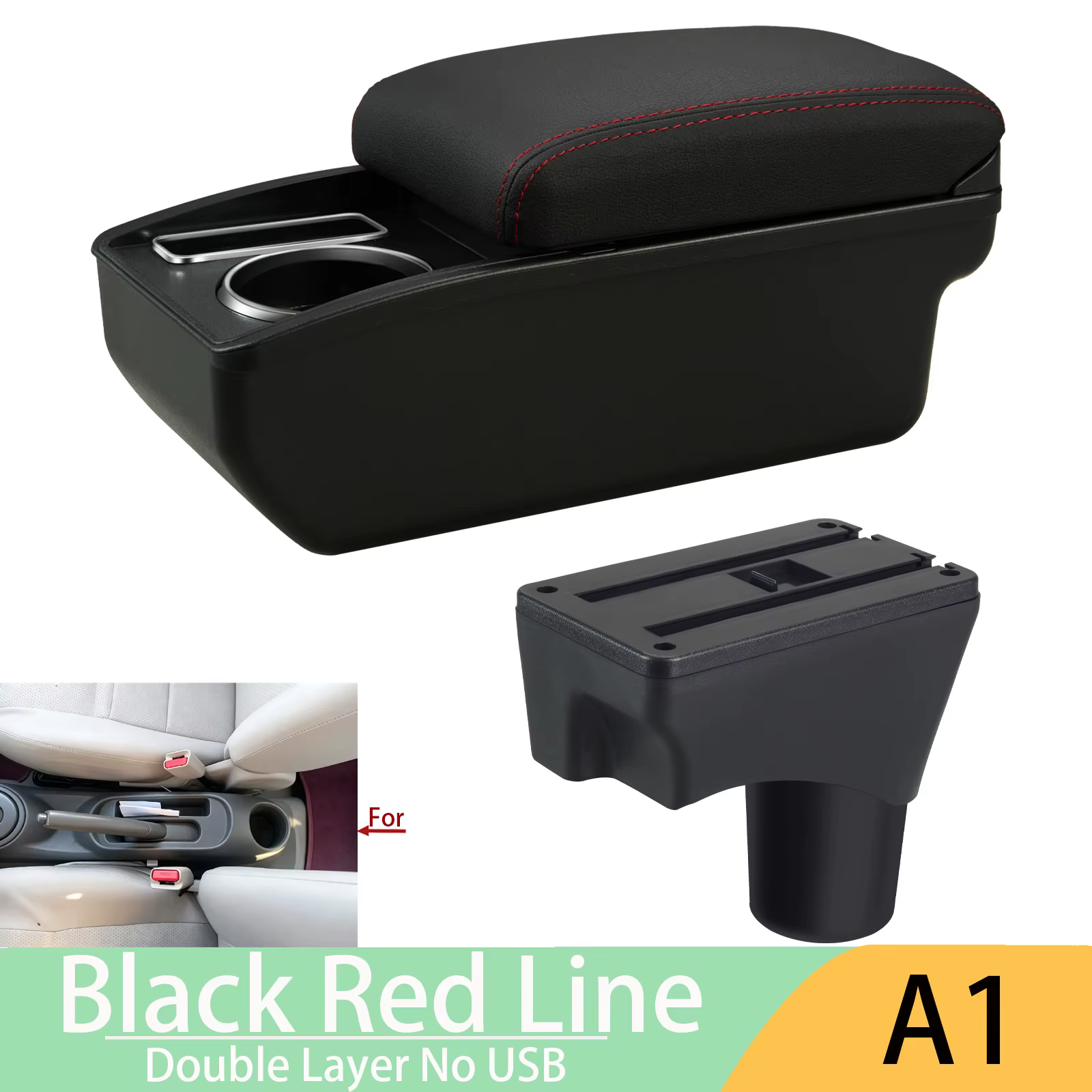 Boîte d'accoudoir pour Nissan Sunny, Nissan March, Micra K13, boîte de rangement pour accoudoir de v