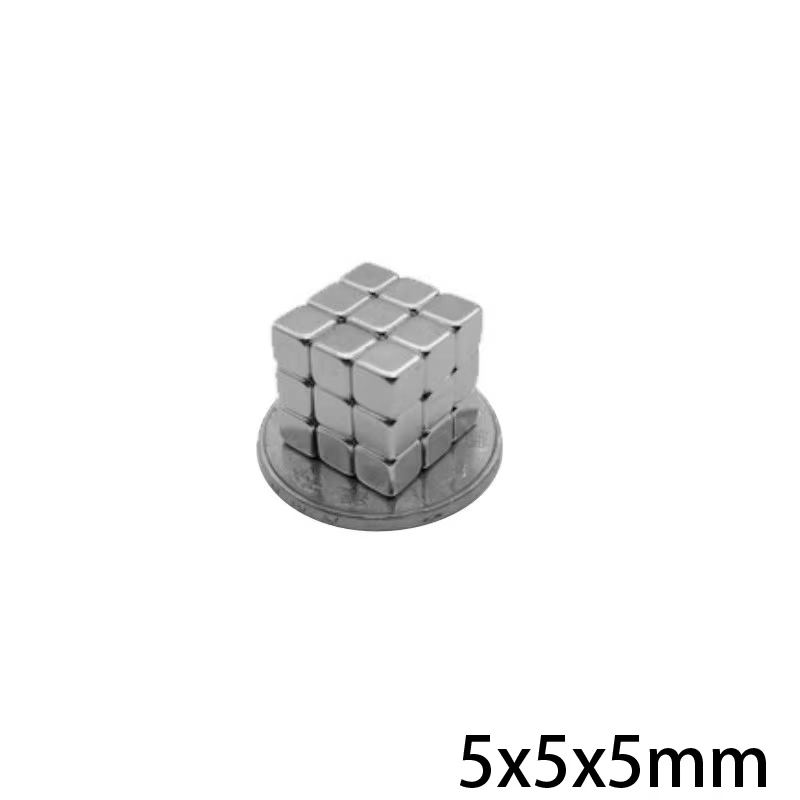 Petits aimants carrés 5x5x5mm, 5mm x 5mm x 5mm, pour réfrigérateurs domestiques, bureaux, bricolage,