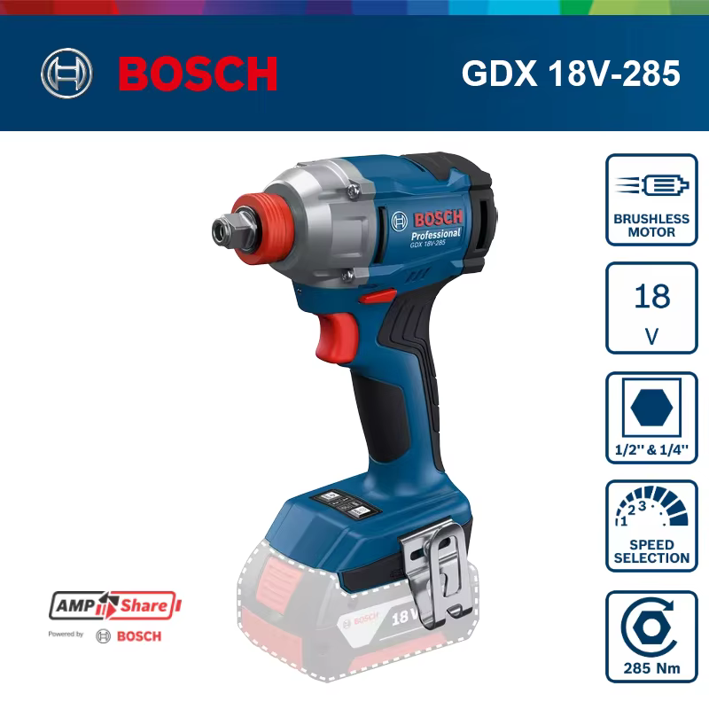 Bosch GDX 18V-285 tournevis/clé à percussion sans fil Bosch outils électriques professionnels AmpSha