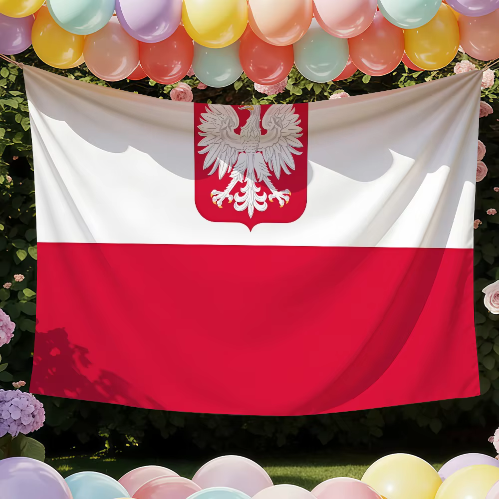 Drapeau de Pologne adapté aux fêtes d'anniversaire, au salon, à la chambre à coucher et aux décorati