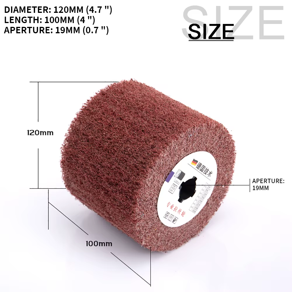 NuoDunco120x100x19mm brosse à lamelles en Nylon Non tissé fil de Nylon en métal brosse de polissage