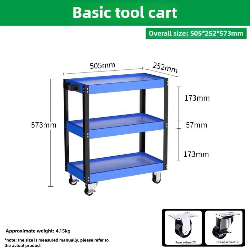 BaoLian – chariot à outils pour atelier mécanique, chariot à outils avec roues de frein, boîte à out