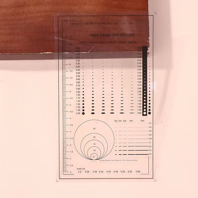 1/2 pièces cercle de zone Ellipse diamètre largeur épaisseur micromètre jauge de tache carte de comp