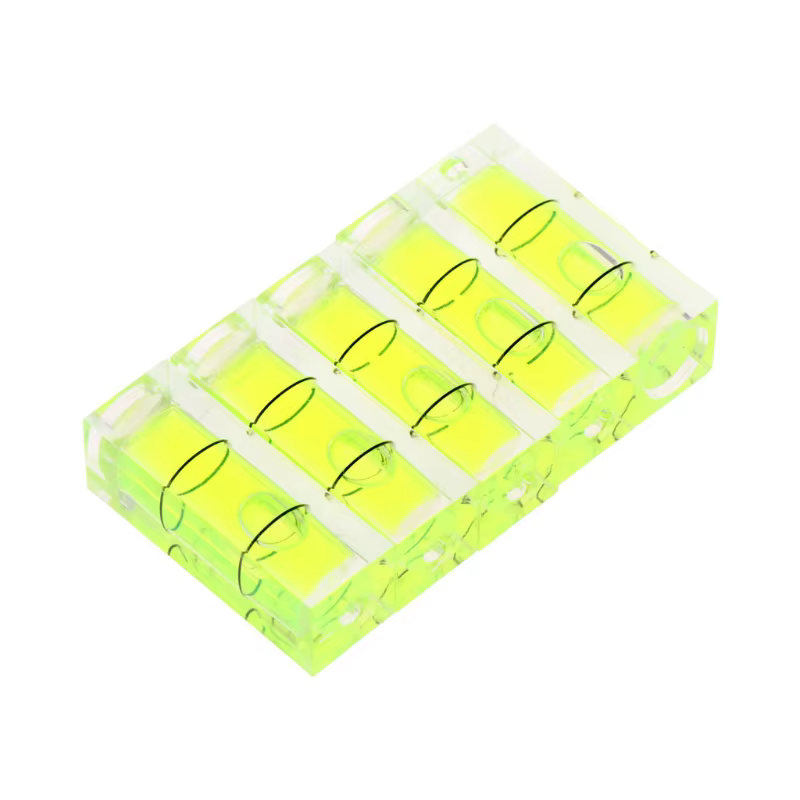 29 mm x 10 mm niveau carré mini bulle nivellement petits niveaux 5 pièces