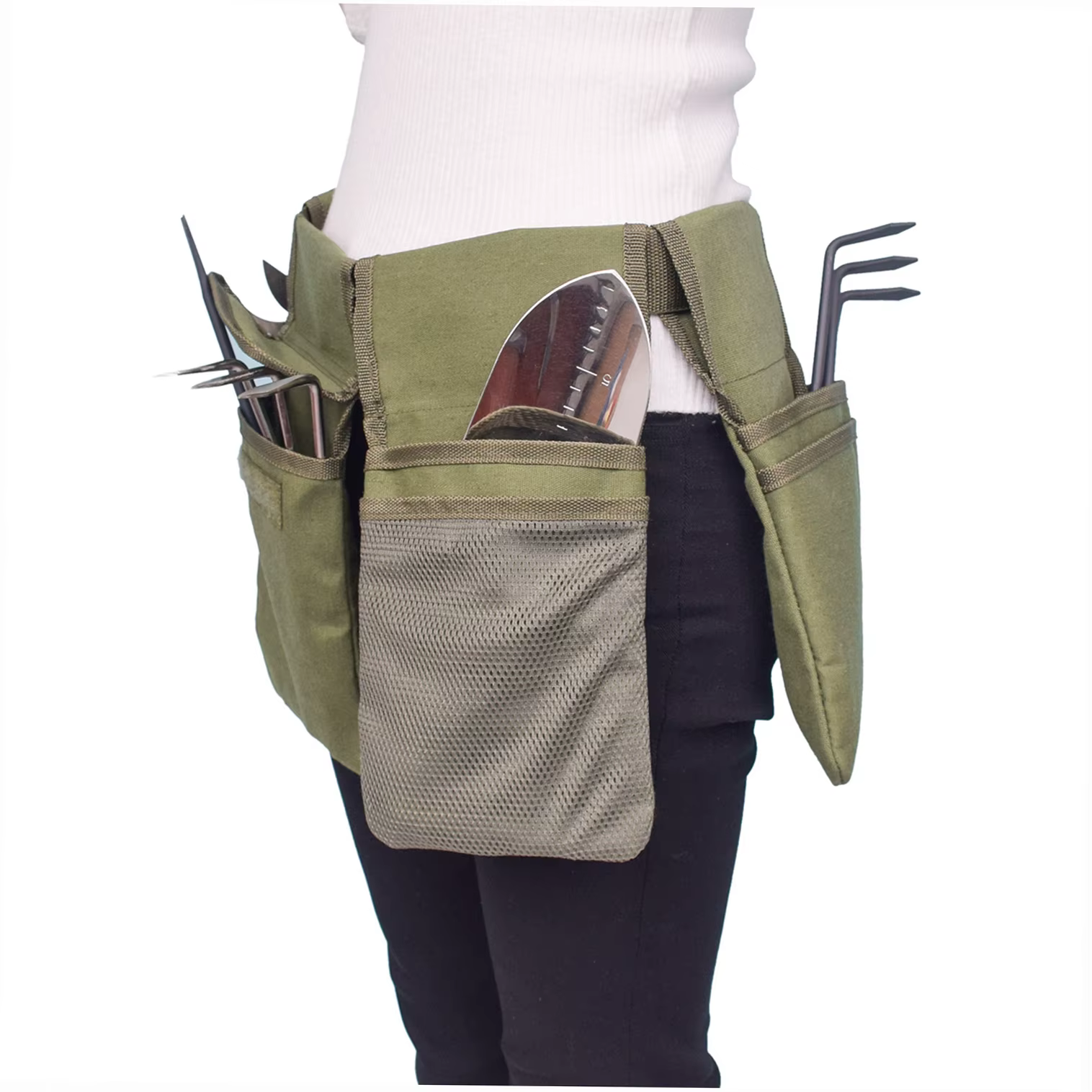 Ceinture à outils de jardin en toile, tablier à outils avec poches, kit de jardinage, sac fourre-tou