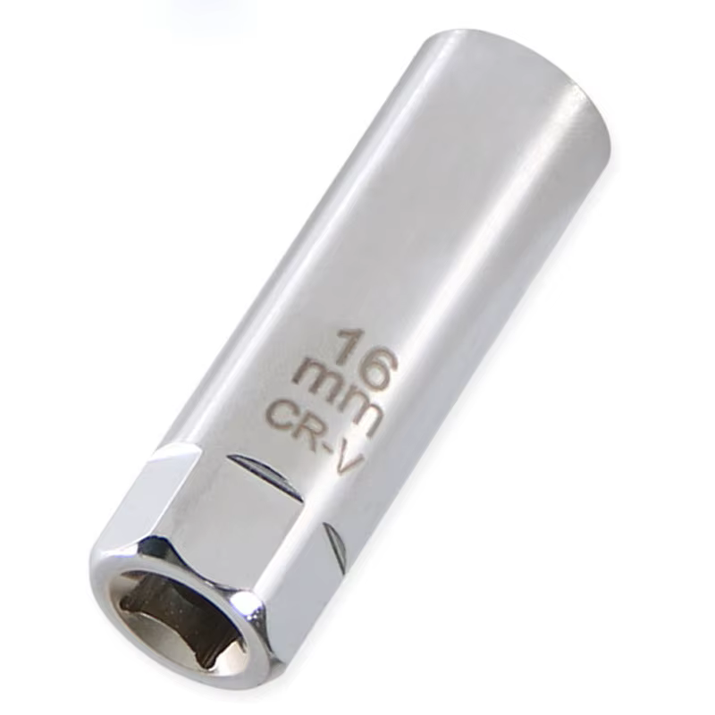 Clé universelle pour bougie d'allumage, 3/8 magnétique, 12 angles, paroi fine pour 14mm 16mm, retrai