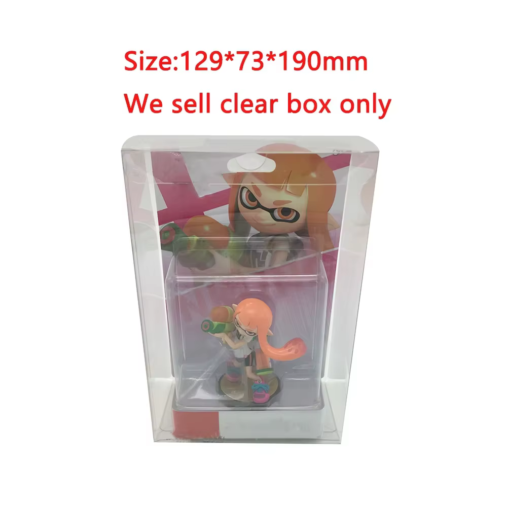 Boîte de protection transparente en PET pour amiibo Splatoon, boîte de rangement et d'exposition