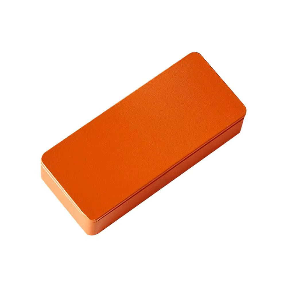 Boîte de rangement rectangulaire en métal portable pour emballage de thé, conteneur vide, boîtes en 