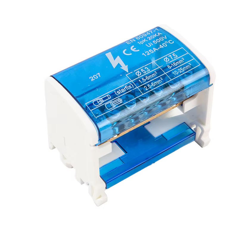 Bloc de connexion modulaire pour rail DIN WKH207, boîtier de distribution d'alimentation