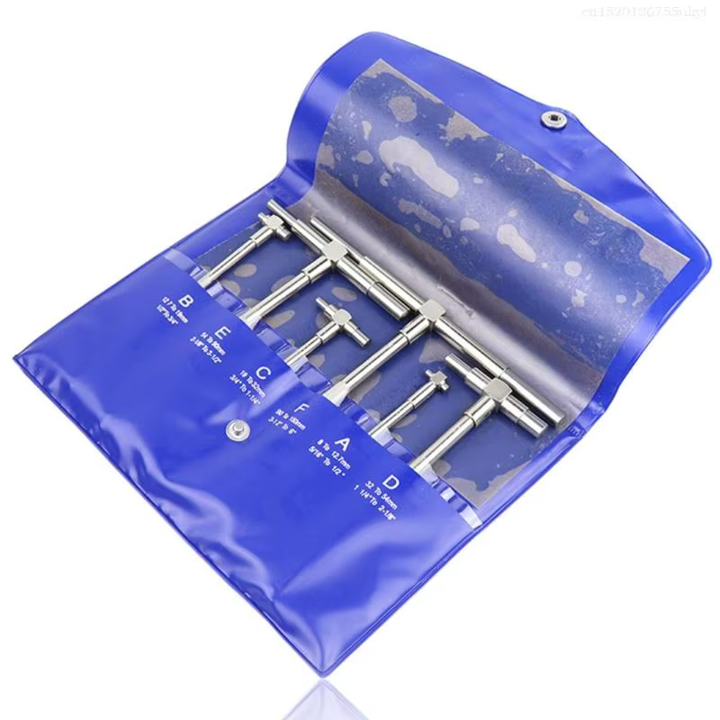 Jeu jauges d'alésage télescopiques, 6 pièces, pour alésage interne 8-150mm, outils mesure F1FB