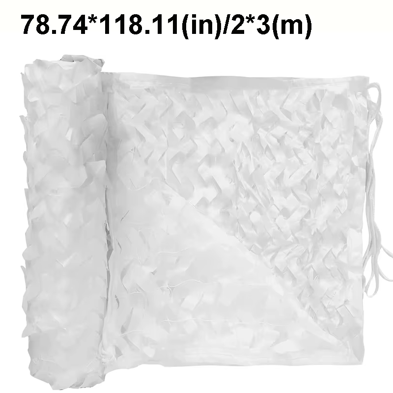 Filet de camouflage blanc, tente de jardin, pare-soleil, capot, décoration de fond, neige, hiver, ch