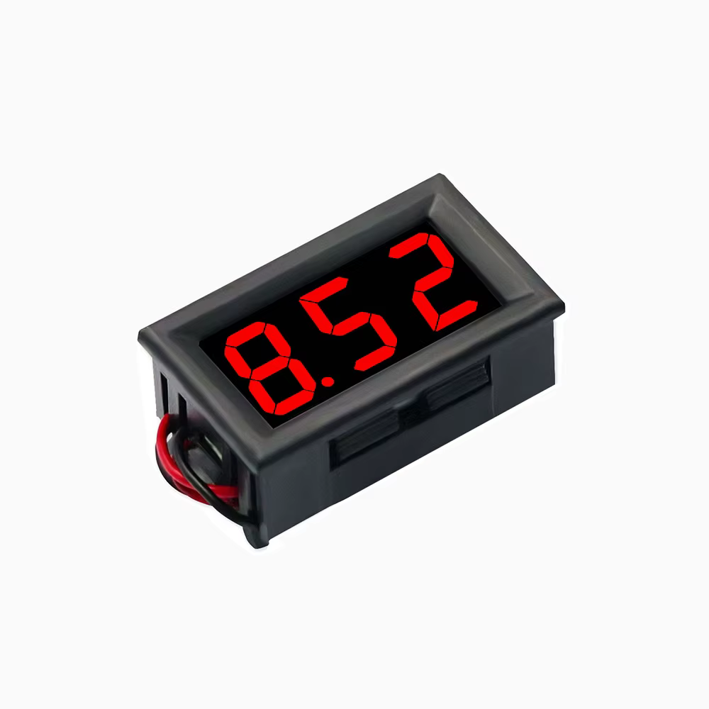Voltmètre numérique DC 4.5V à 30V, panneau de tension rouge/bleu/vert pour voiture de moto électromo