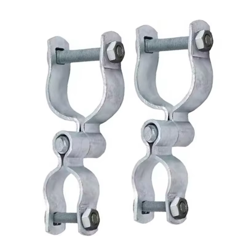 Ensemble quincaillerie charnière portail clôture à maillons chaîne, pièces galvanisées à pince pour