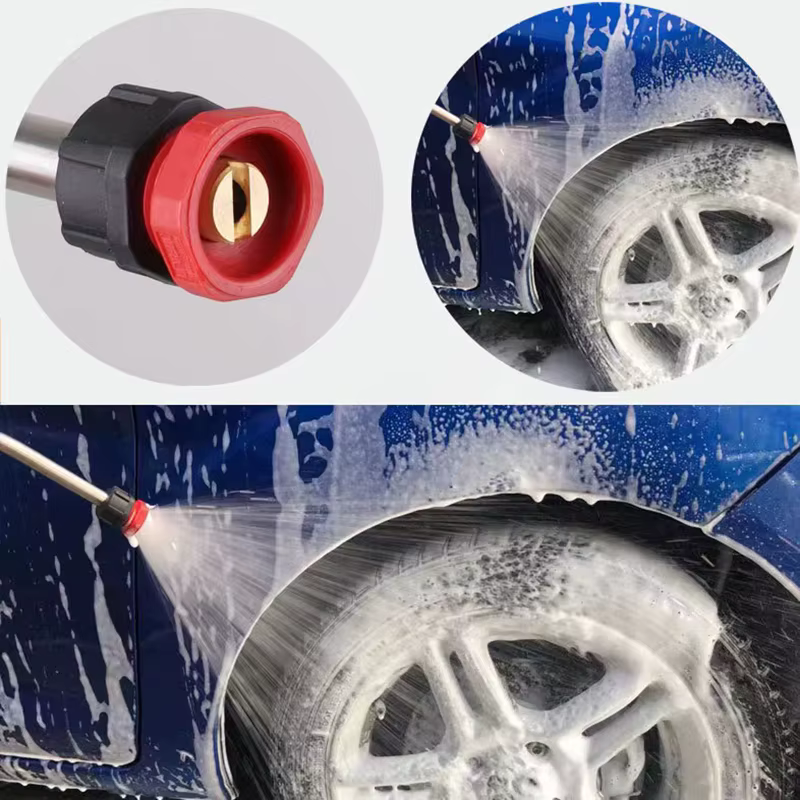 Lance à mousse pour pistolet de pulvérisation, avec buse en acier inoxydable et raccord à barbe pour