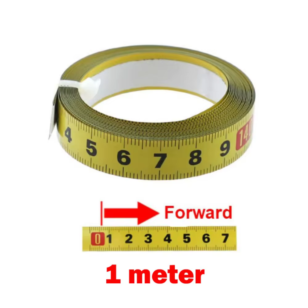 Ruban à mesurer auto-adhésif antirouille en acier, échelle métrique, largeur 13 mm, pour rail de cou
