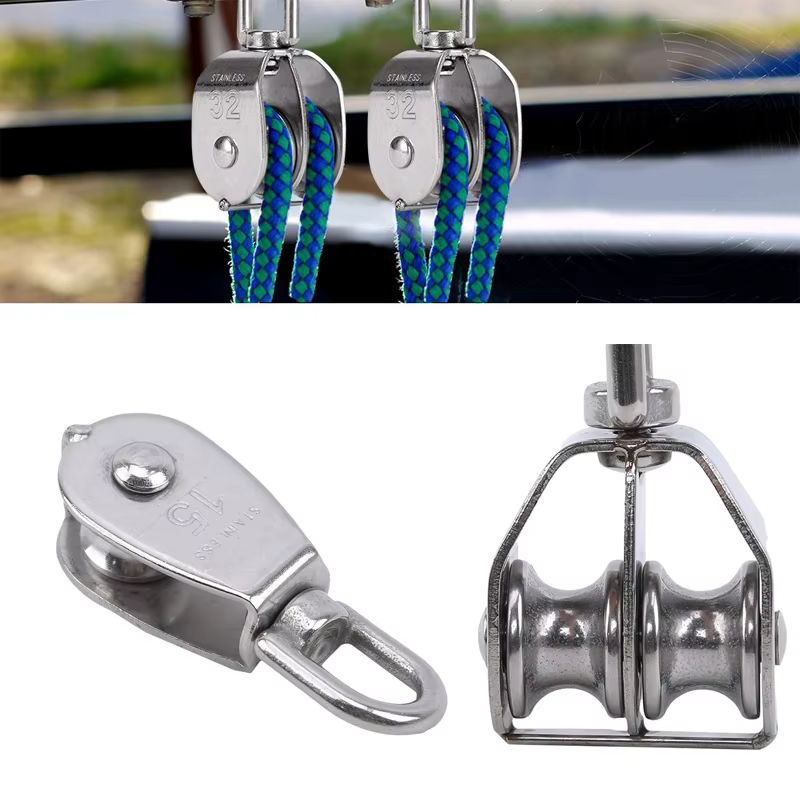 Jeu de poulies à corde de levage pivotante simple/Double roue M15/M25, outils de roue de levage, pou