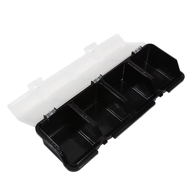 Boîte de tri en plastique, conteneur de pièces d'outils avec couvercle pour Garage, atelier, mallett