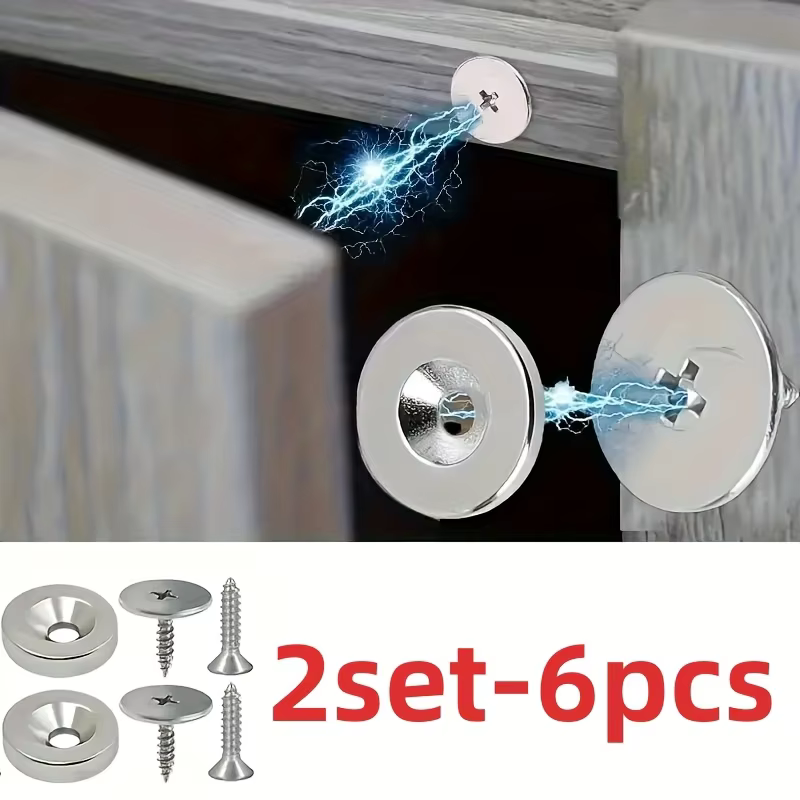 Fermeture magnétique pour porte d'armoire, fermeture magnétique en métal pour fermeture cachée - Con