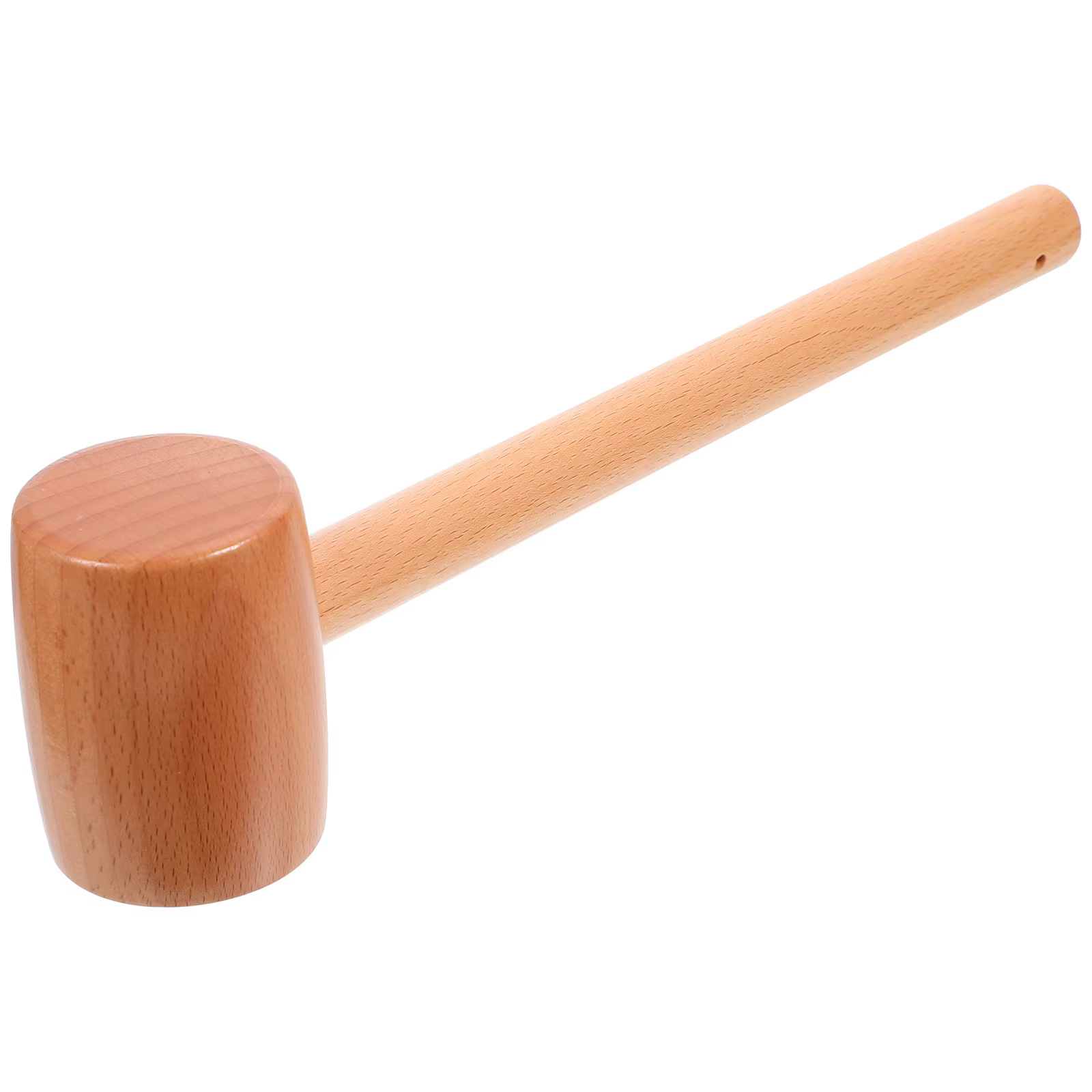 Marteau en bois naturel, surface lisse, sans bavures, poignée ergonomique, adapté aux adultes, outil