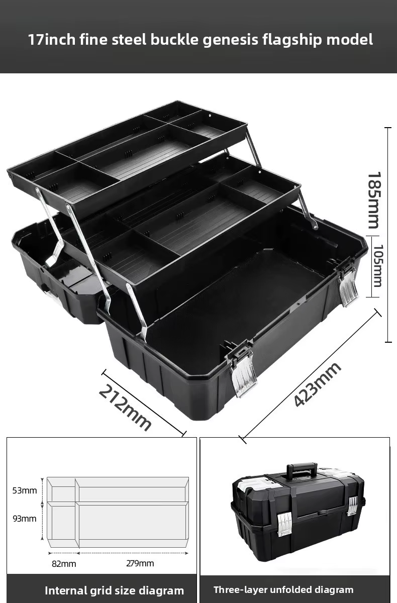 Boîte à outils anti-chute Diamond, robuste, grande capacité, portable, pour électricien, coffret de