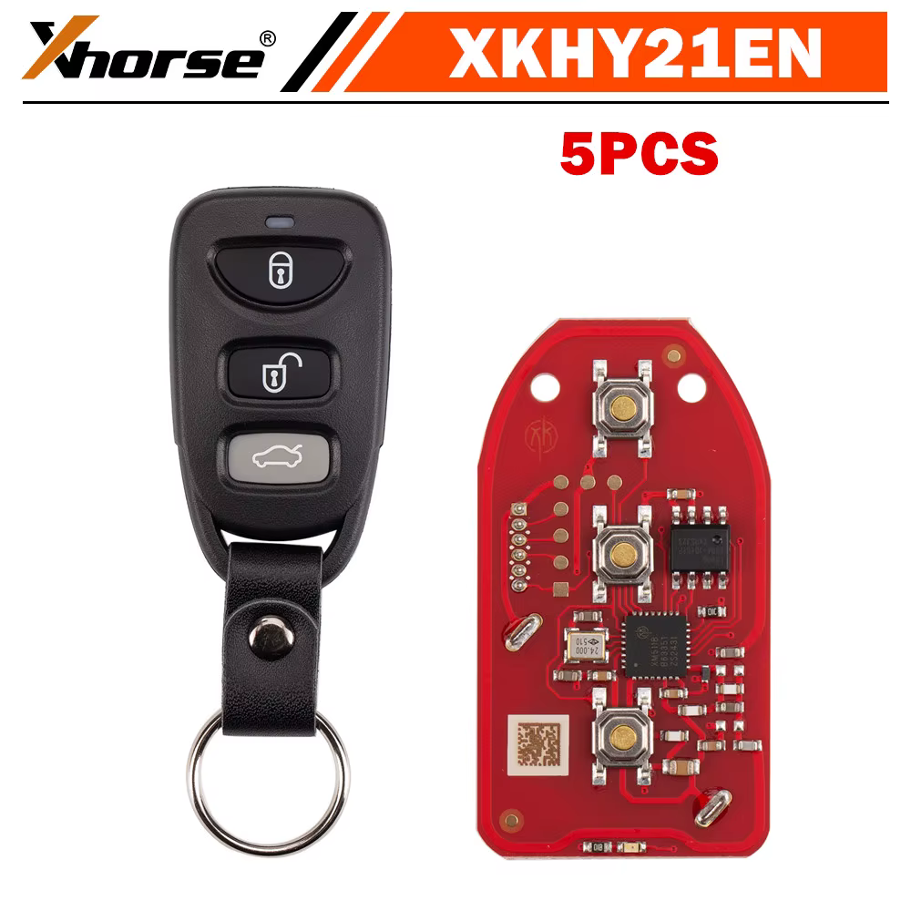 Clé télécommande universelle filaire Xhorse XKHY21EN/XKHY01EN pour Hyundai, 3 + 1 boutons, fonctionn