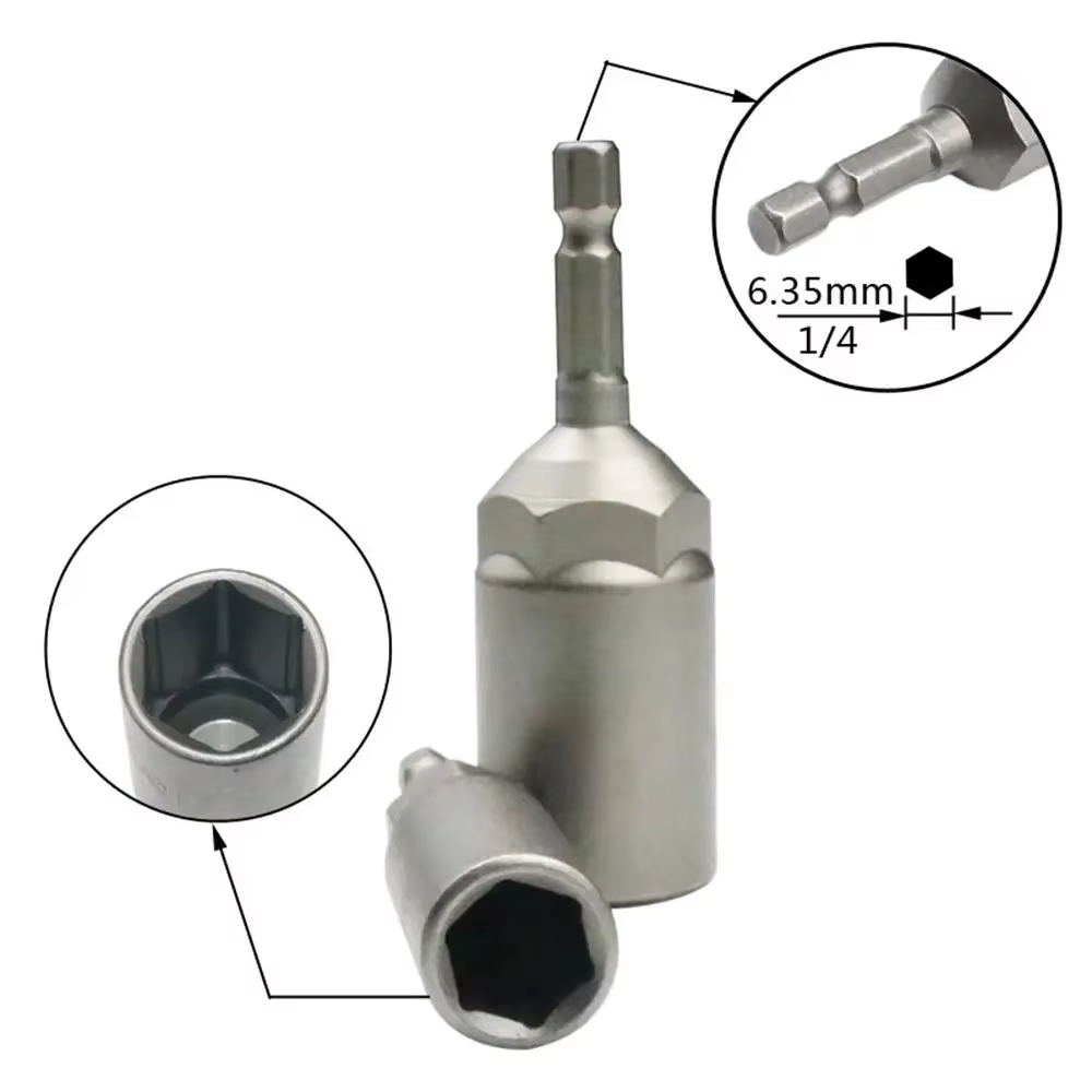 Krachtige 5.5mm-19mm douilles à douille hexagonale jeu de tournevis à écrou outils de poignée de tou
