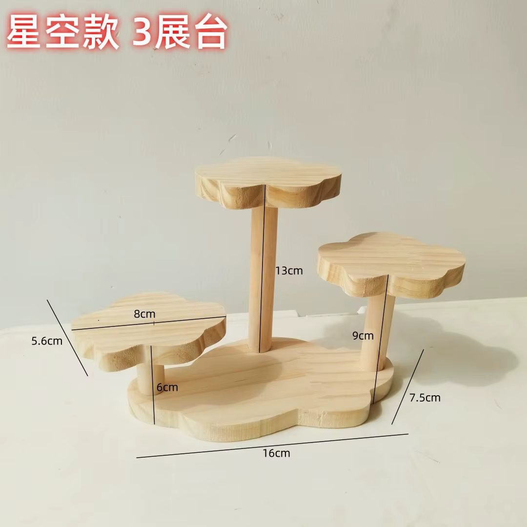 Supports de rangement en bois faits à la main, rangement à domicile, poupée de bureau, personnage fa