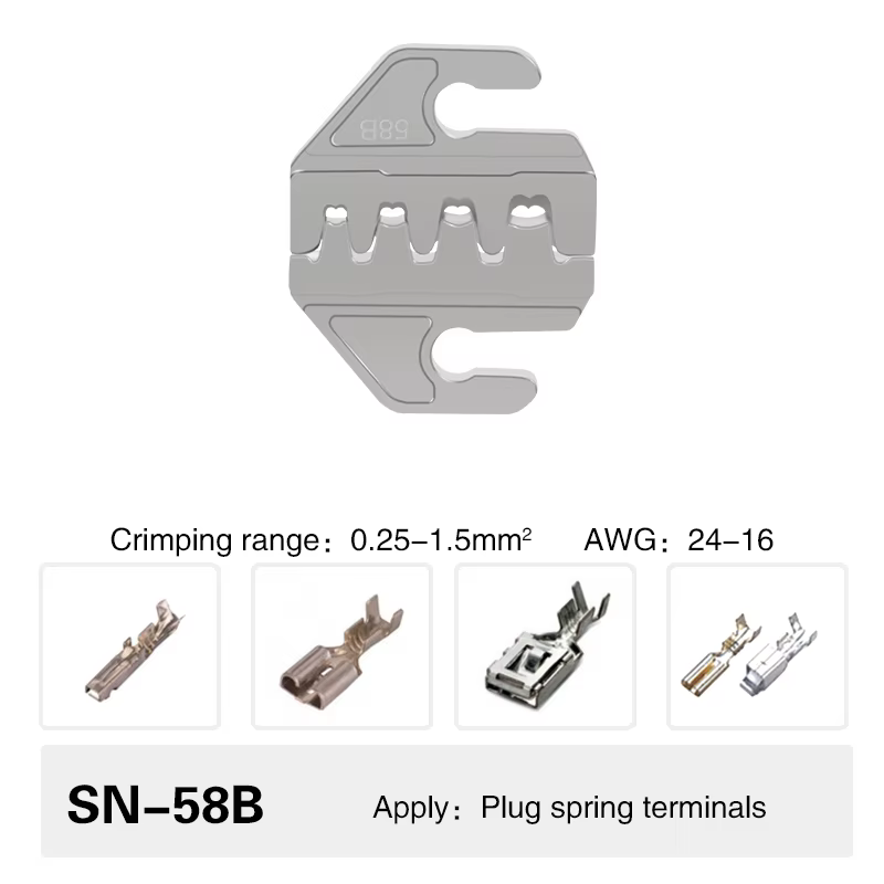 Pince à sertir, jeu de mâchoires à sertir, mâchoires à fente de 4mm, SN-48BS/58B/02C/2546B/2549 /06/