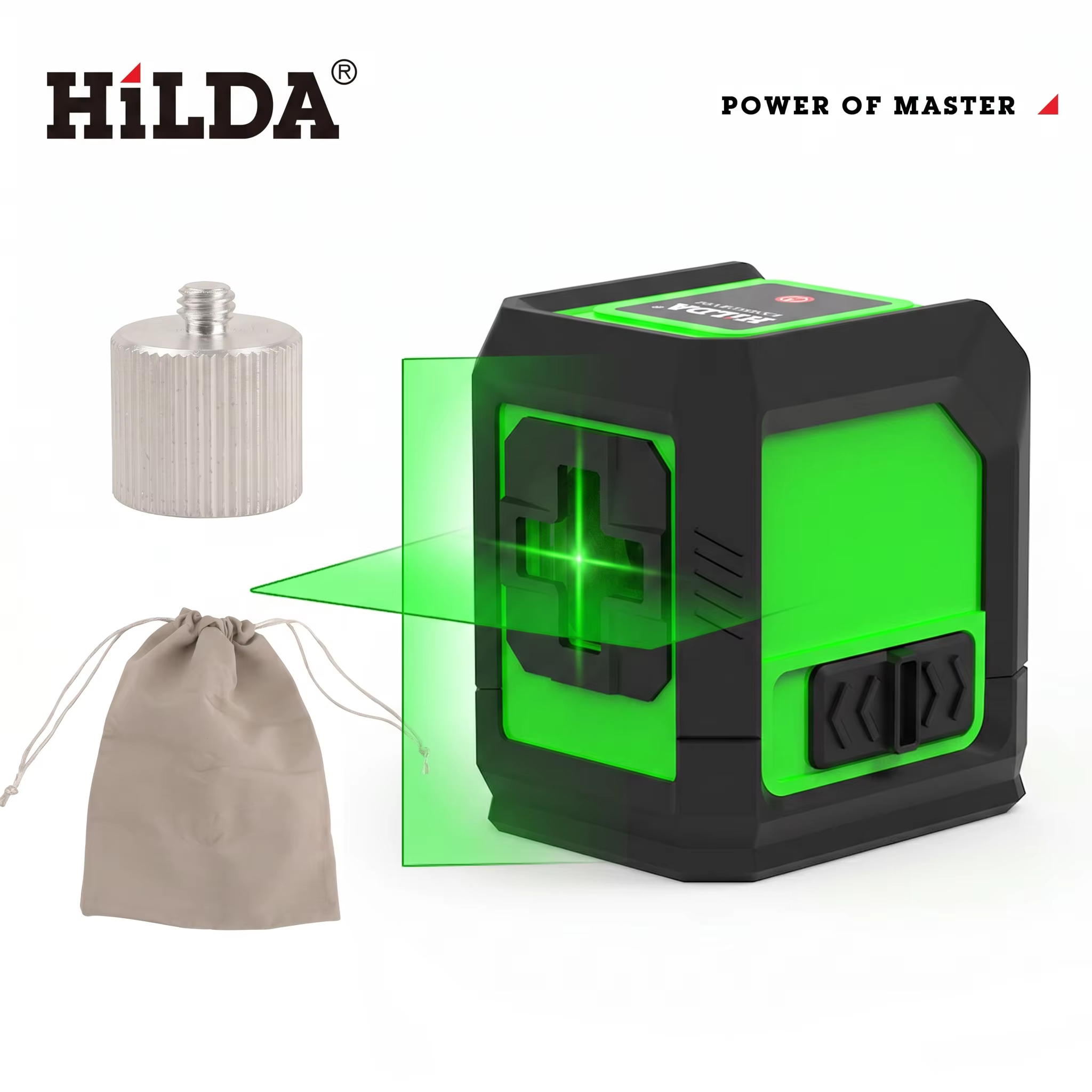 HILDA niveau Laser Instrument Laser vert à 2 lignes avec niveau mural magnétique Portable Support pr