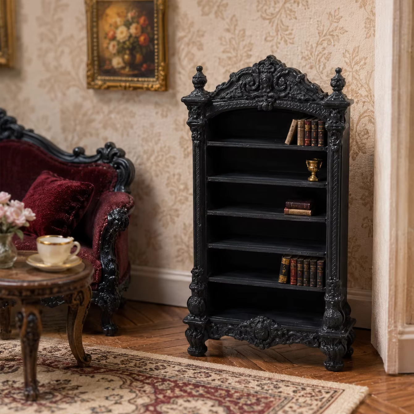 Mini-étagère de rangement pour ornements, vitrine de présentation à six niveaux pour figurines minia