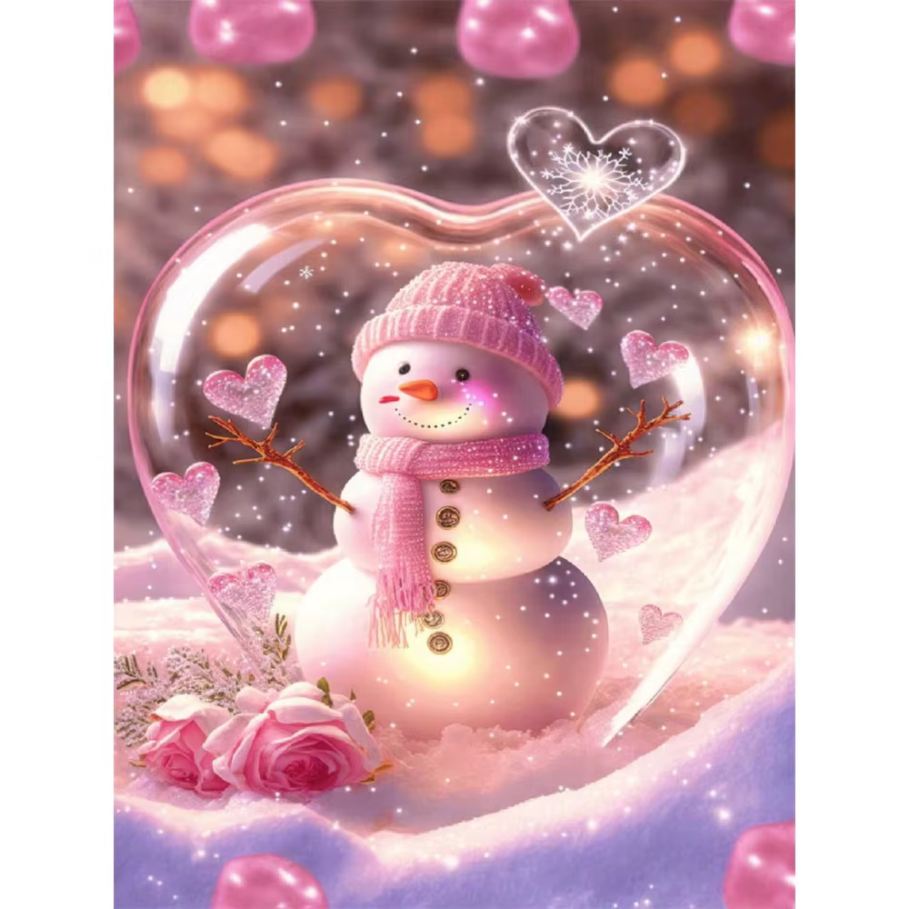 Kit complet de fleurs en point de croix, paysage Global de neige, peinture de broderie, couture, cou