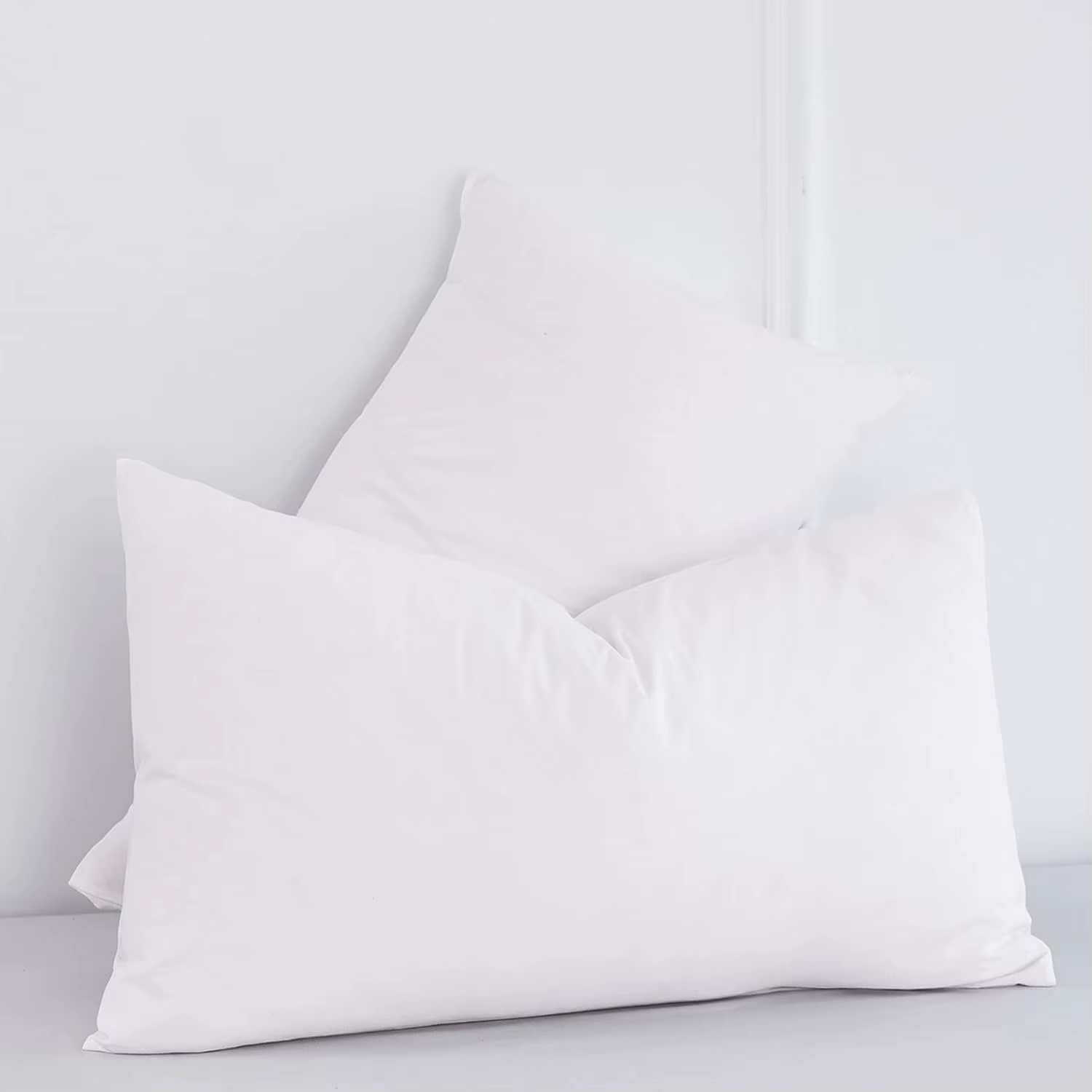 Taies d'oreiller standard, lot de 1, 100 % coton lavé, aspect lin, texturées, respirantes, durables,