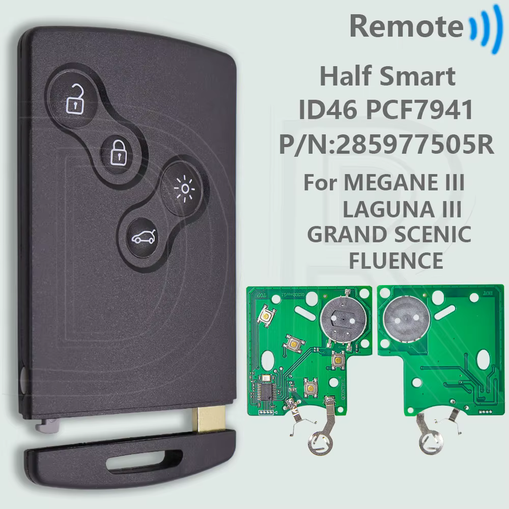 DR – clé télécommande de voiture intelligente, demi-intelligente/mains libres, ID46 4A PCF7953M, pou