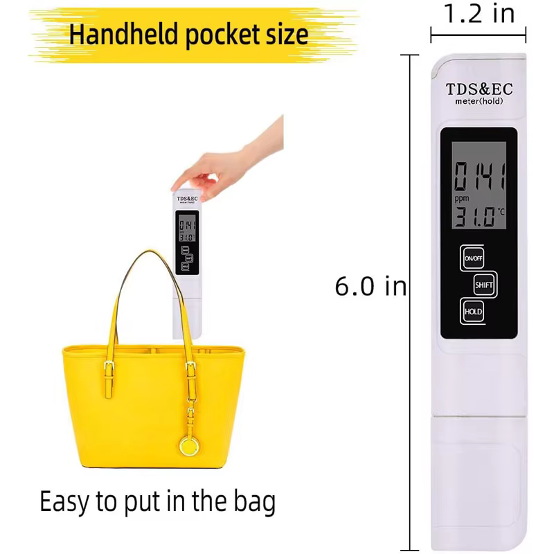 Testeur d'eau numérique TDS EC PPM, détecteur de température, stylo avec écran LCD blanc, plage 0-99