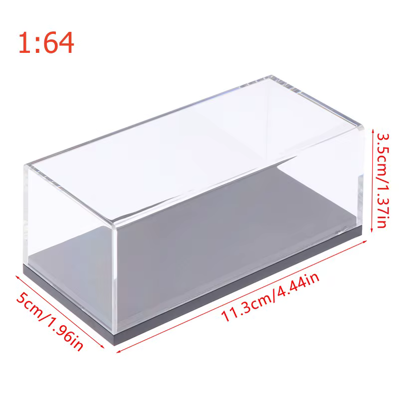 Vitrine en acrylique transparente pour modèles de voiture, vitrine de protection, assemblage d'objet