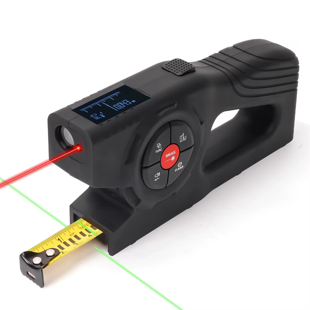 Ruban à mesurer Laser 3 en 1, 120m, affichage numérique Rechargeable, 4.7m, ruban physique M/in/Ft,