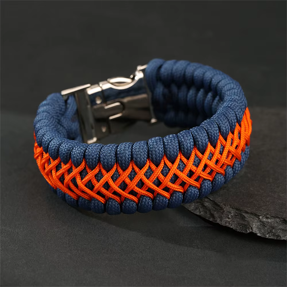 Bracelet paracorde fait à la main à 7 cœurs pour hommes, survie en plein air, Camping, corde d'urgen