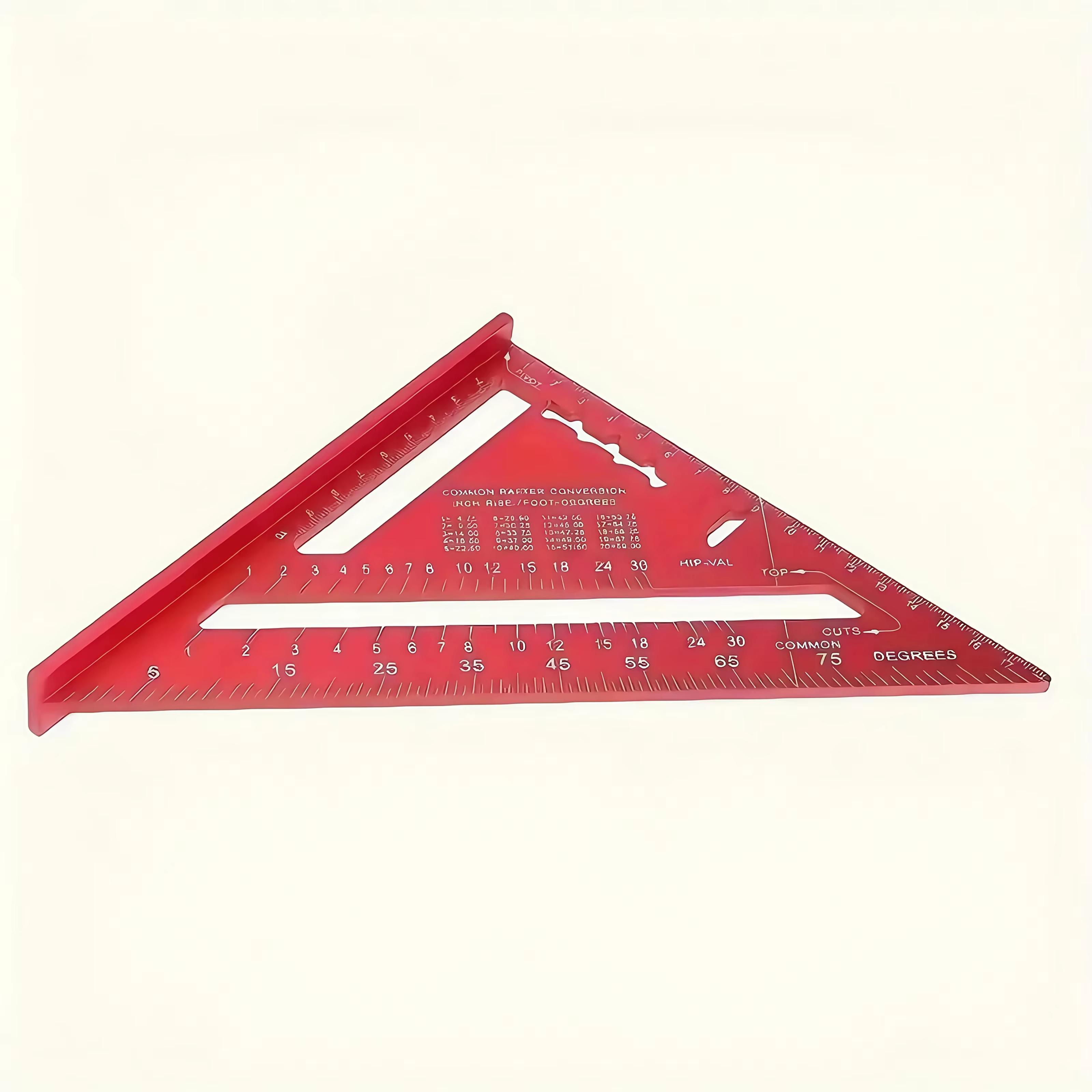 [Rule de précision] Règle triangulaire de précision en alliage d'aluminium rouge de 12 pouces |   Co