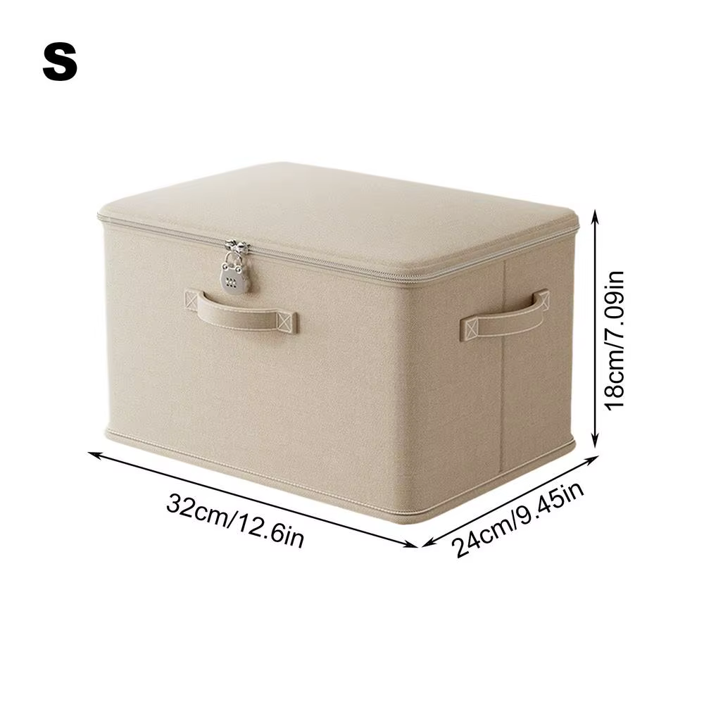 Grande boîte de rangement avec serrure, conteneur de rangement empilable sécurisé avec poignée, bac 