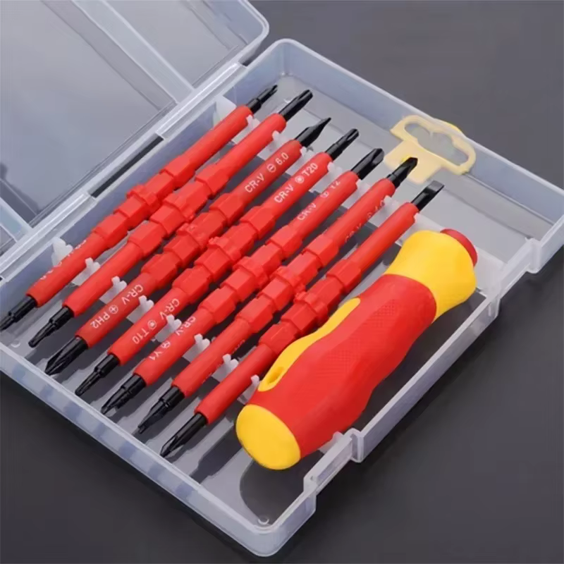 Kit de tournevis isolés pour électricien, embouts magnétiques Phillips et plats, 1000V, outils de ré